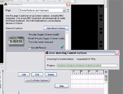 Reason 3 détecte vos contrôleurs MIDI automatiquement